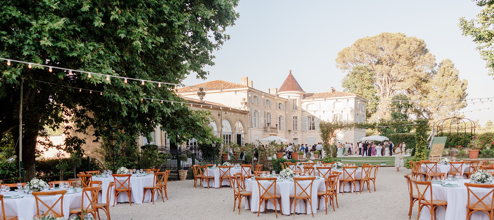 French wedding venue dinner
