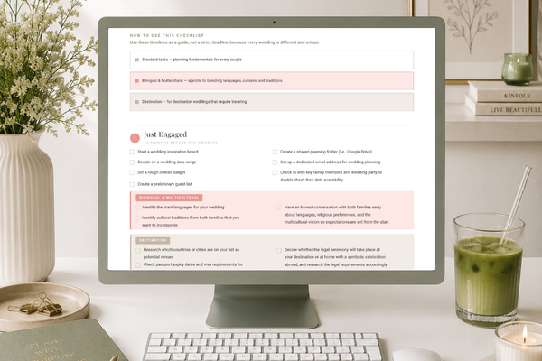 Bilingual Wedding Planning Checklist