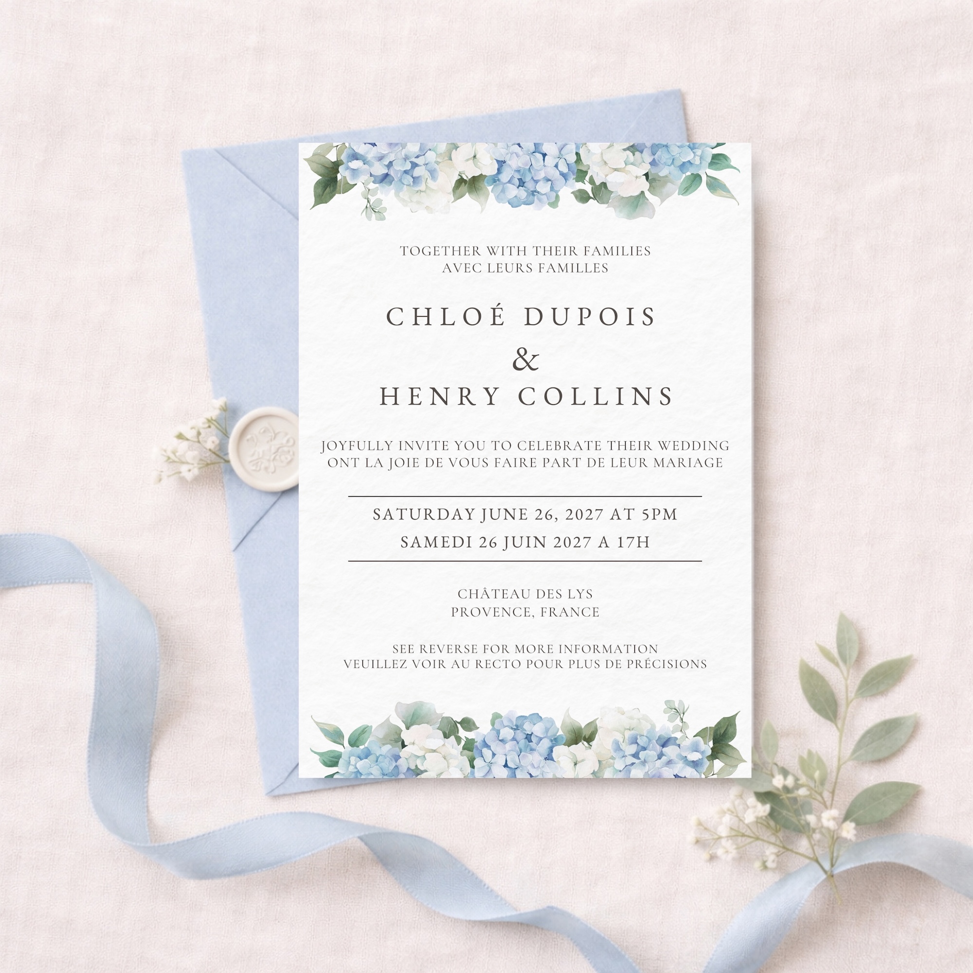French-English Wedding Invitation Wording: A Complete Bilingual Guide Bilingual French English Wedding Invitation Suite